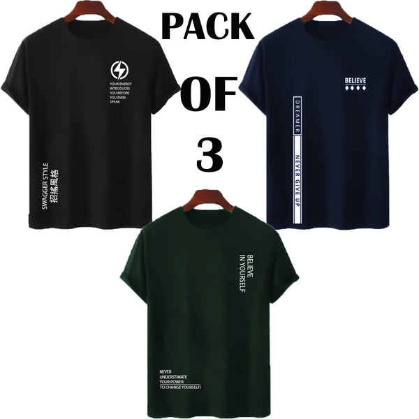 MEN T-SHIRTS PACK OF 3